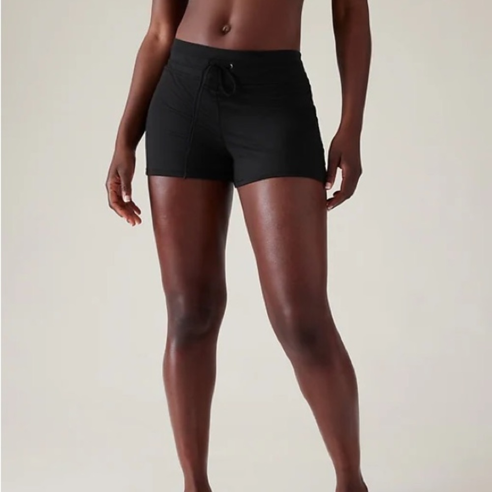 Athleta Lahaina Swim Short Bottom NWT, Black, small